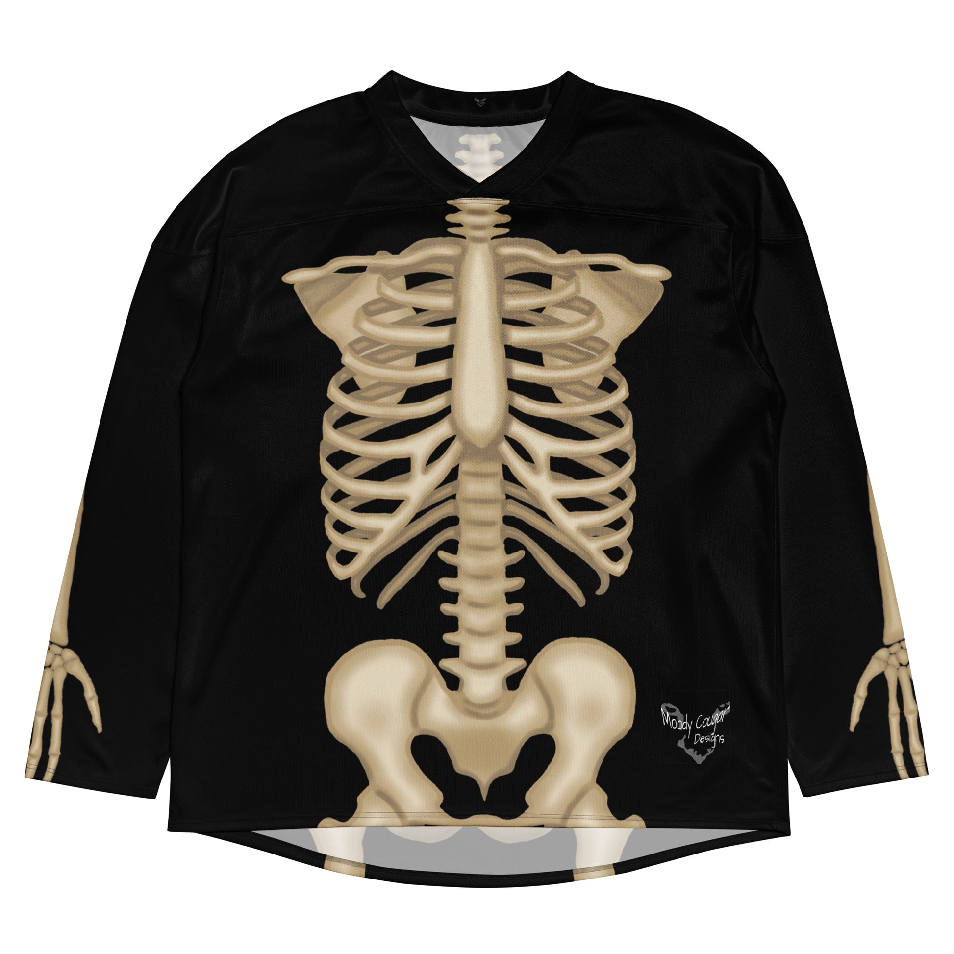 Skeleton Halloween Hockey Jersey – Moody Cougar Designs