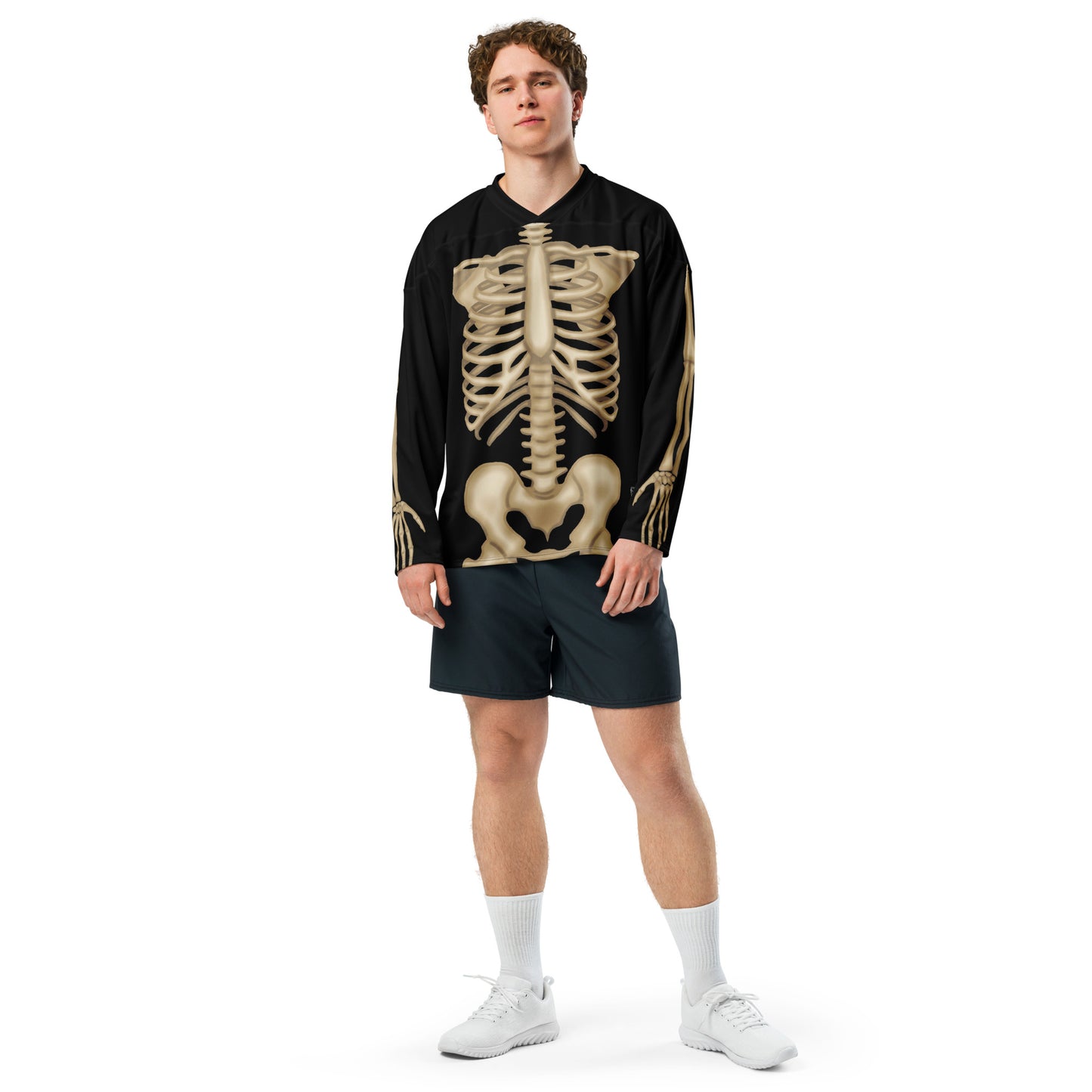 Skeleton Halloween Hockey Jersey