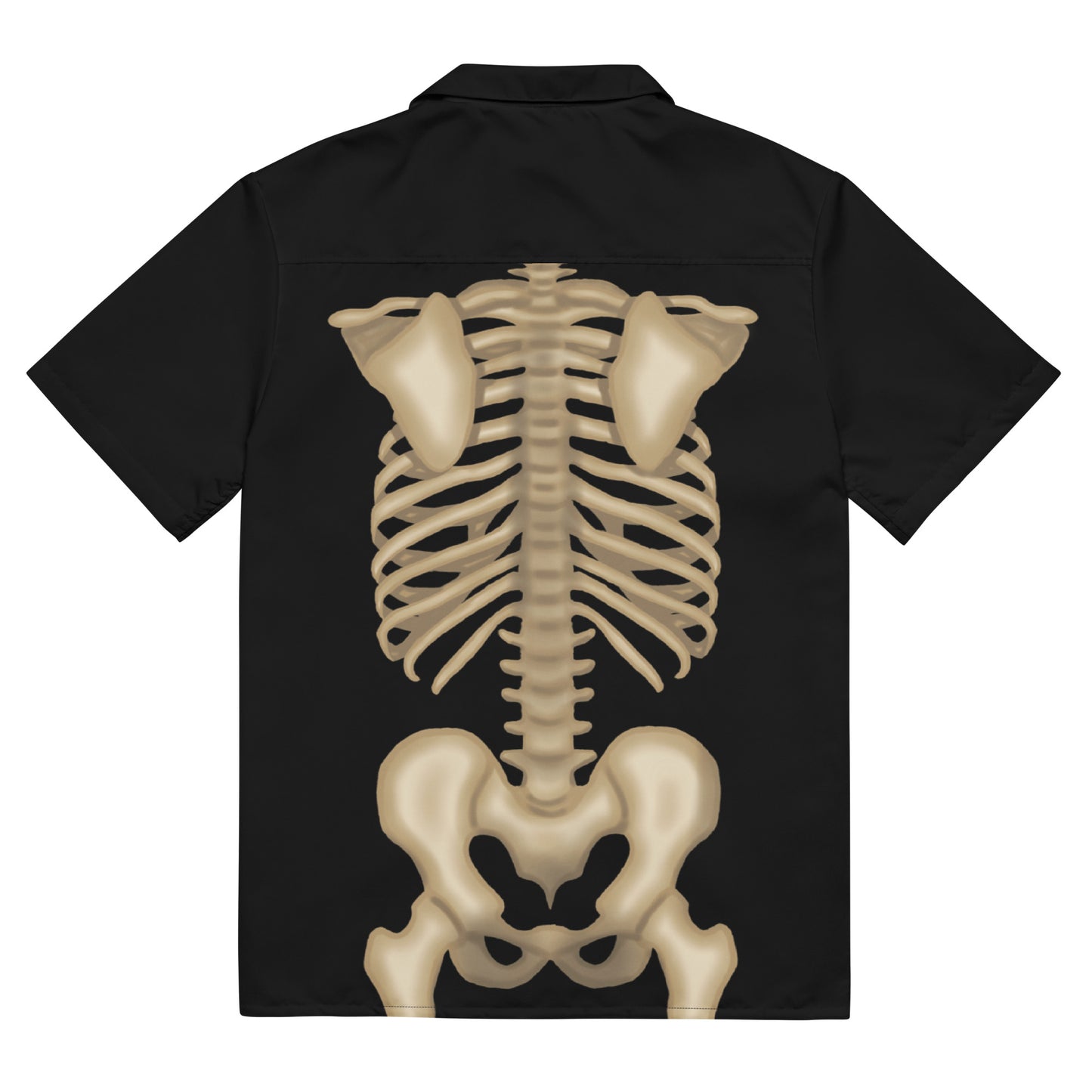 Skeleton Halloween button-up shirt