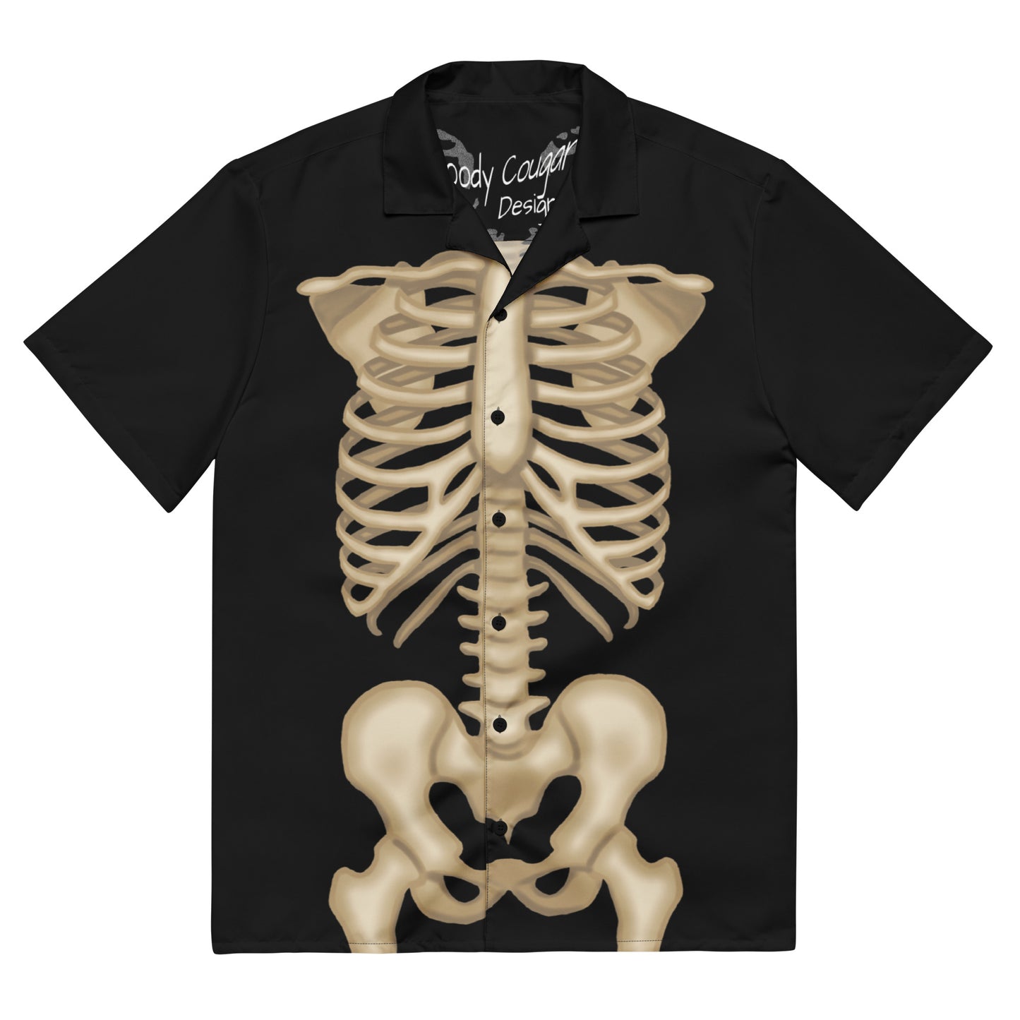 Skeleton Halloween button-up shirt