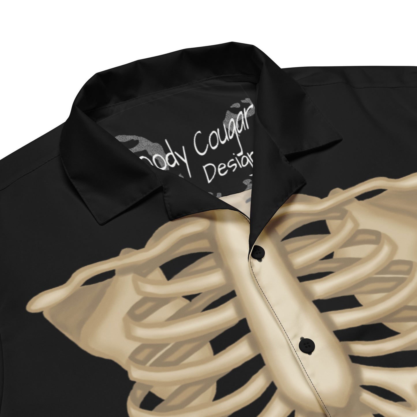 Skeleton Halloween button-up shirt