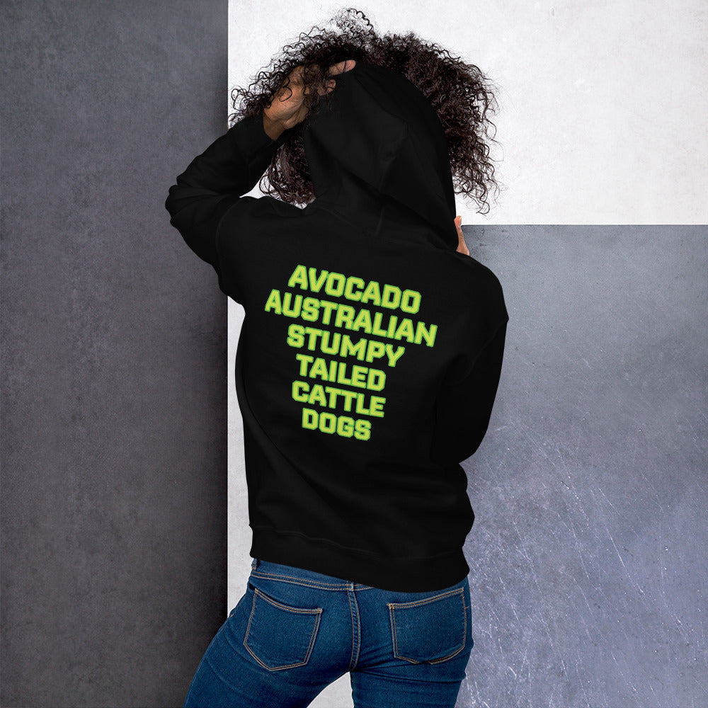 Avocado Australian Stumpy Tailed Cattle Dogs Hockey Hoodie