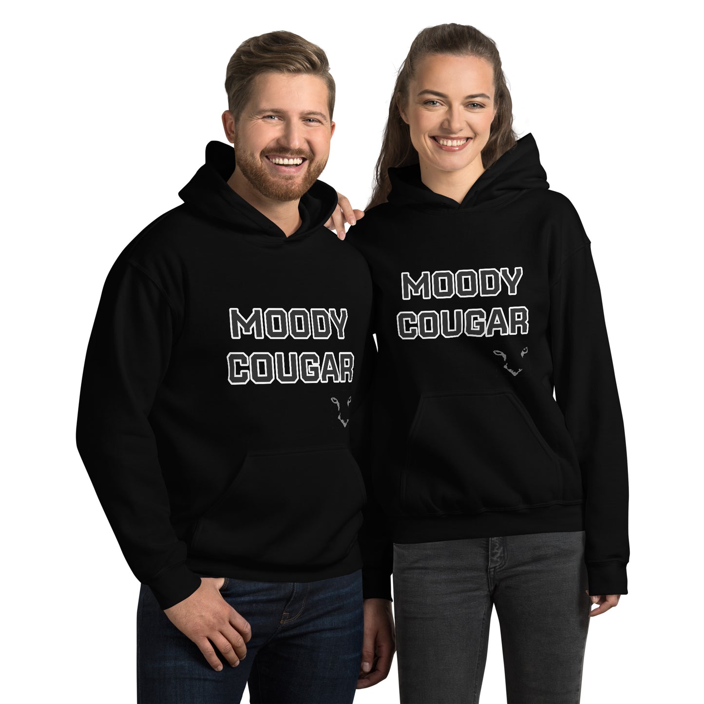 Moody Cougar Bold Text Signature Hoodie