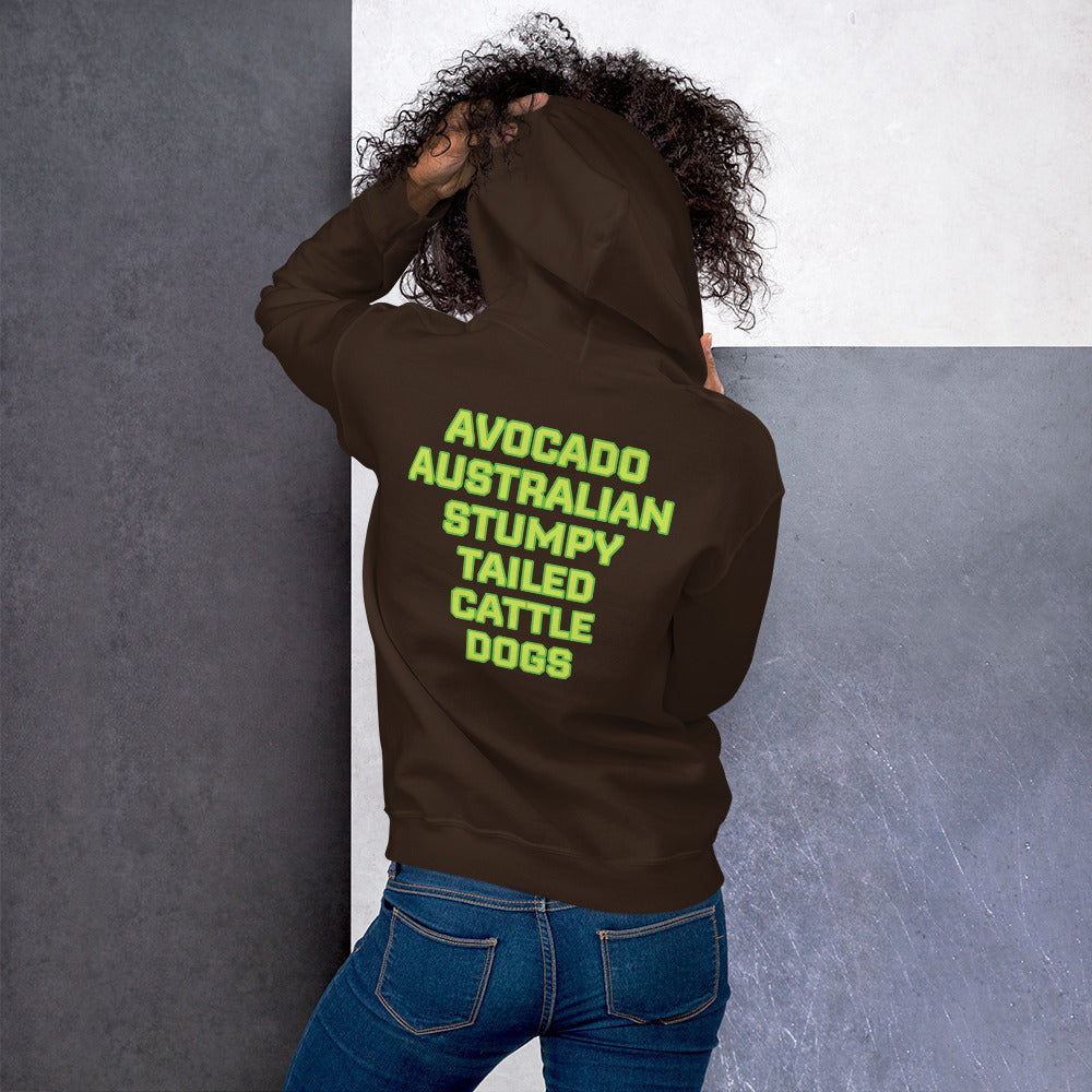 Avocado Australian Stumpy Tailed Cattle Dogs Hockey Hoodie