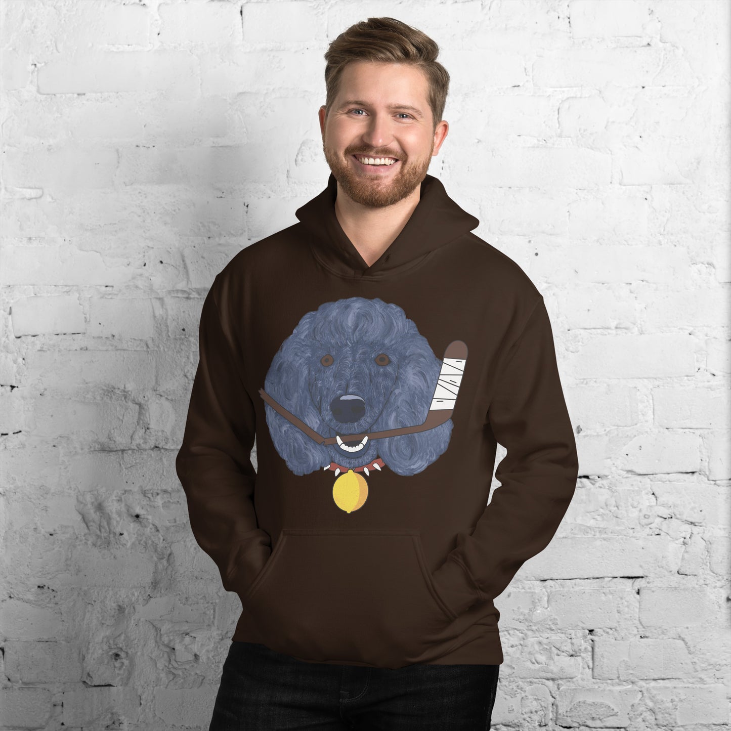 Lemon Citrus Standard Poodles Hockey Hoodie