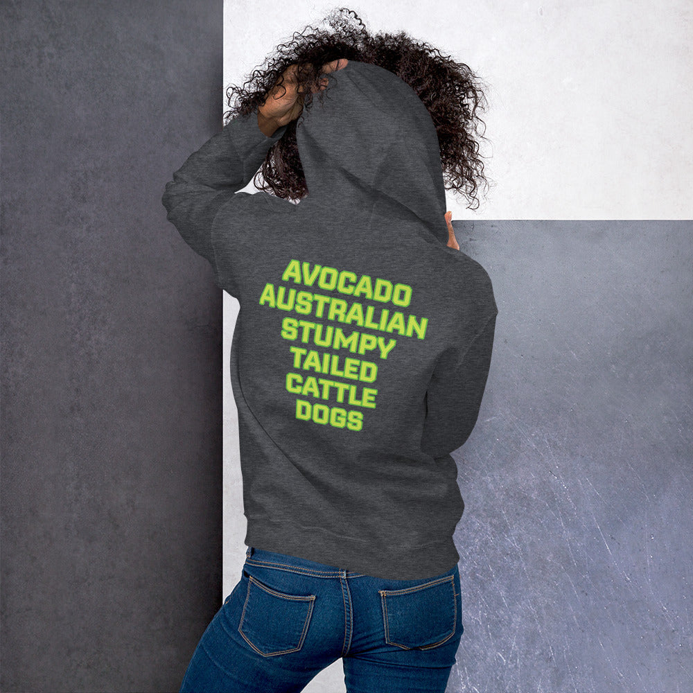 Avocado Australian Stumpy Tailed Cattle Dogs Hockey Hoodie