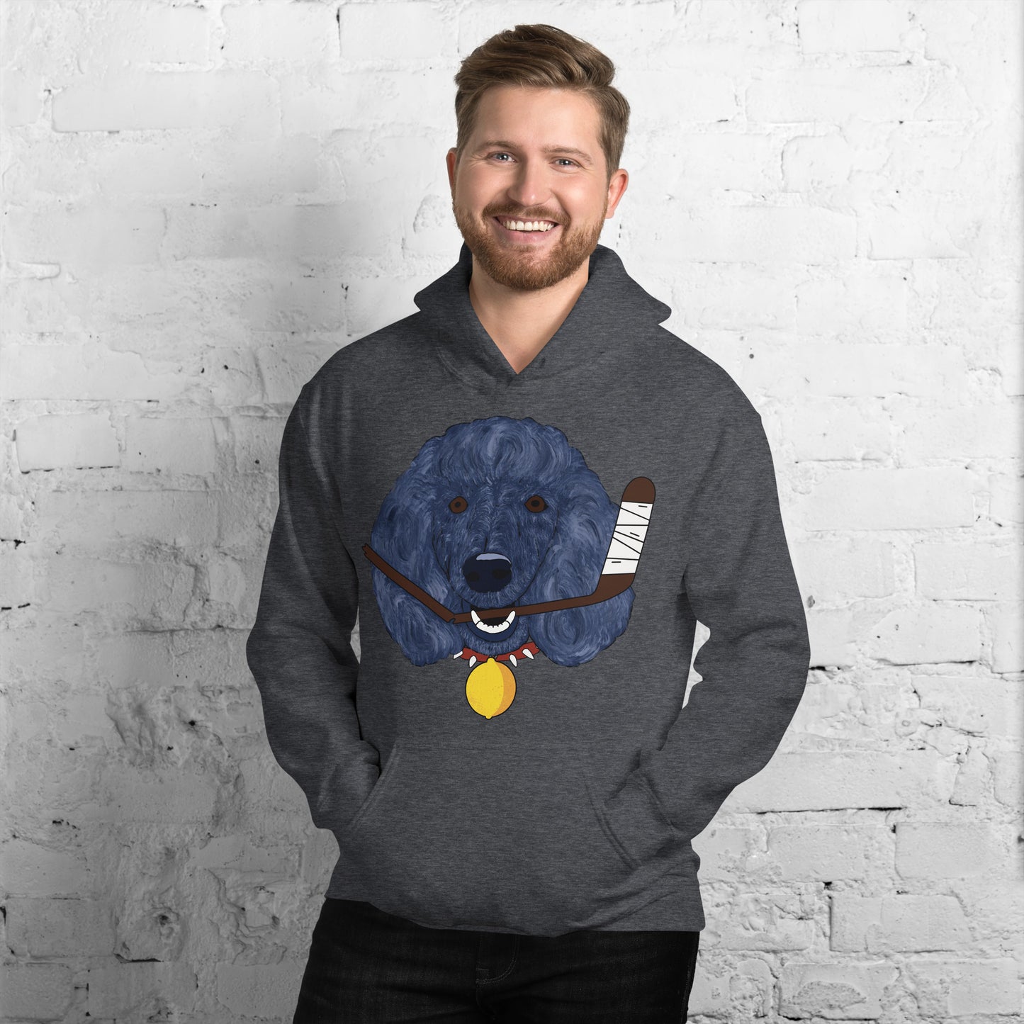 Lemon Citrus Standard Poodles Hockey Hoodie