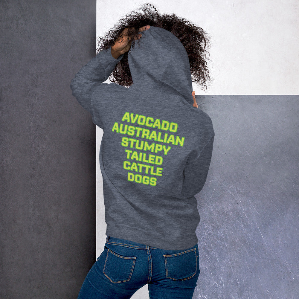 Avocado Australian Stumpy Tailed Cattle Dogs Hockey Hoodie