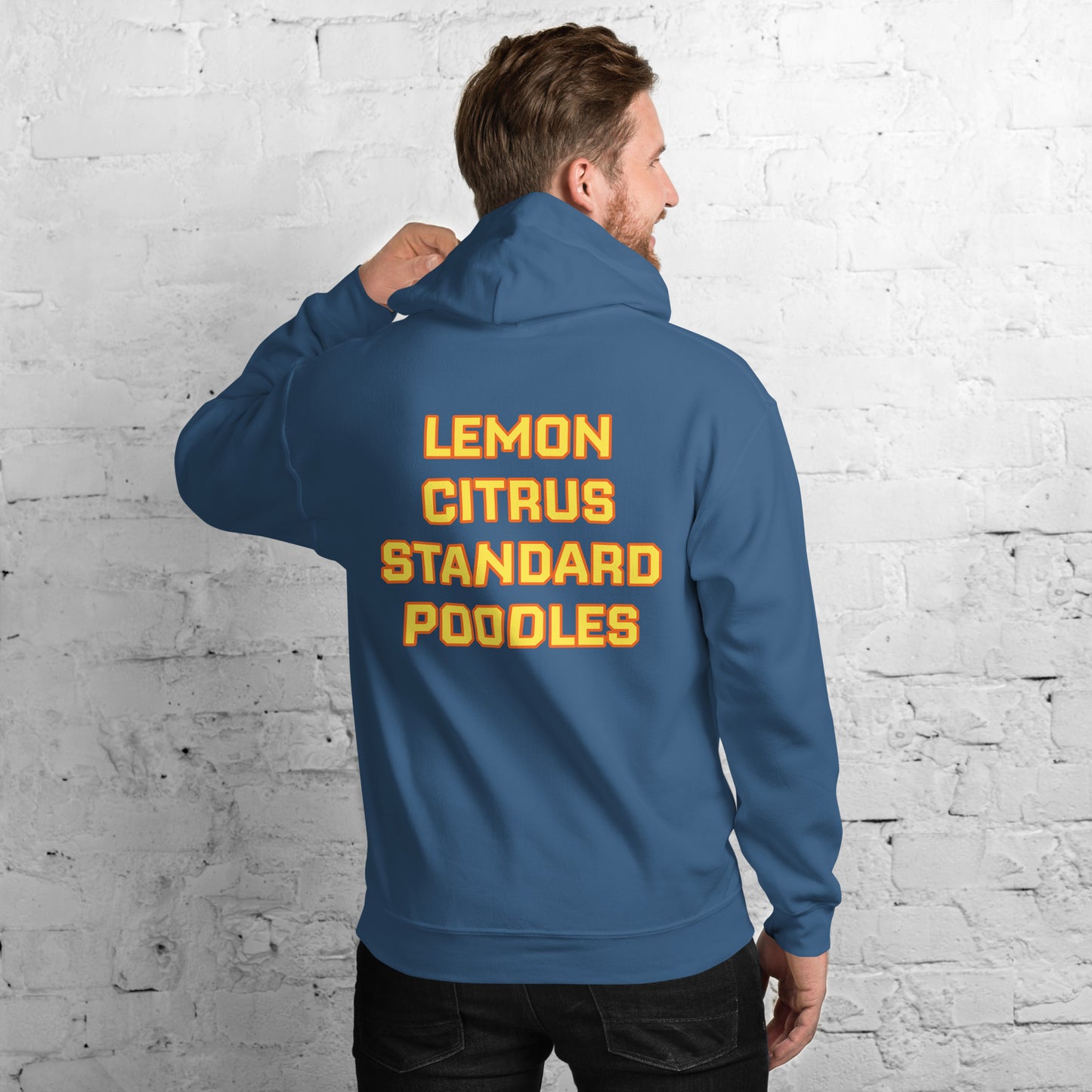 Lemon Citrus Standard Poodles Hockey Hoodie