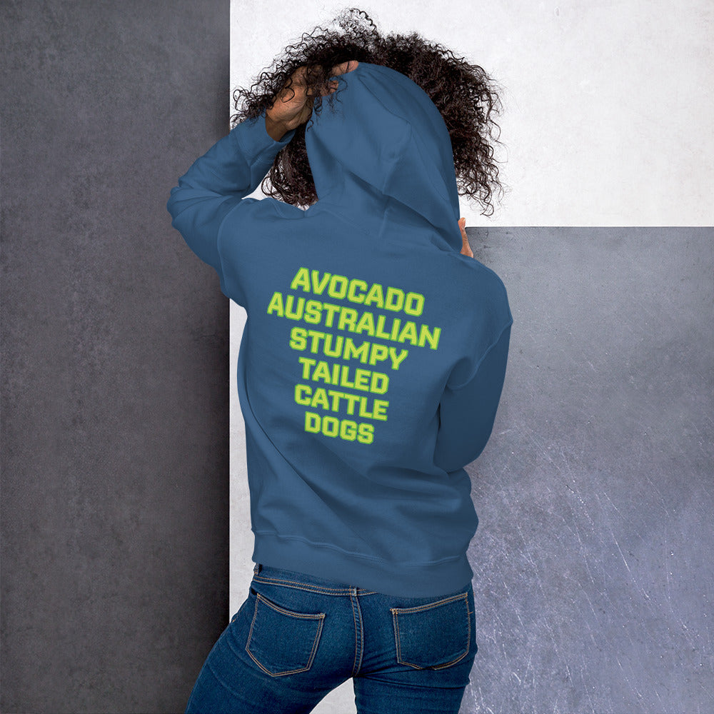 Avocado Australian Stumpy Tailed Cattle Dogs Hockey Hoodie