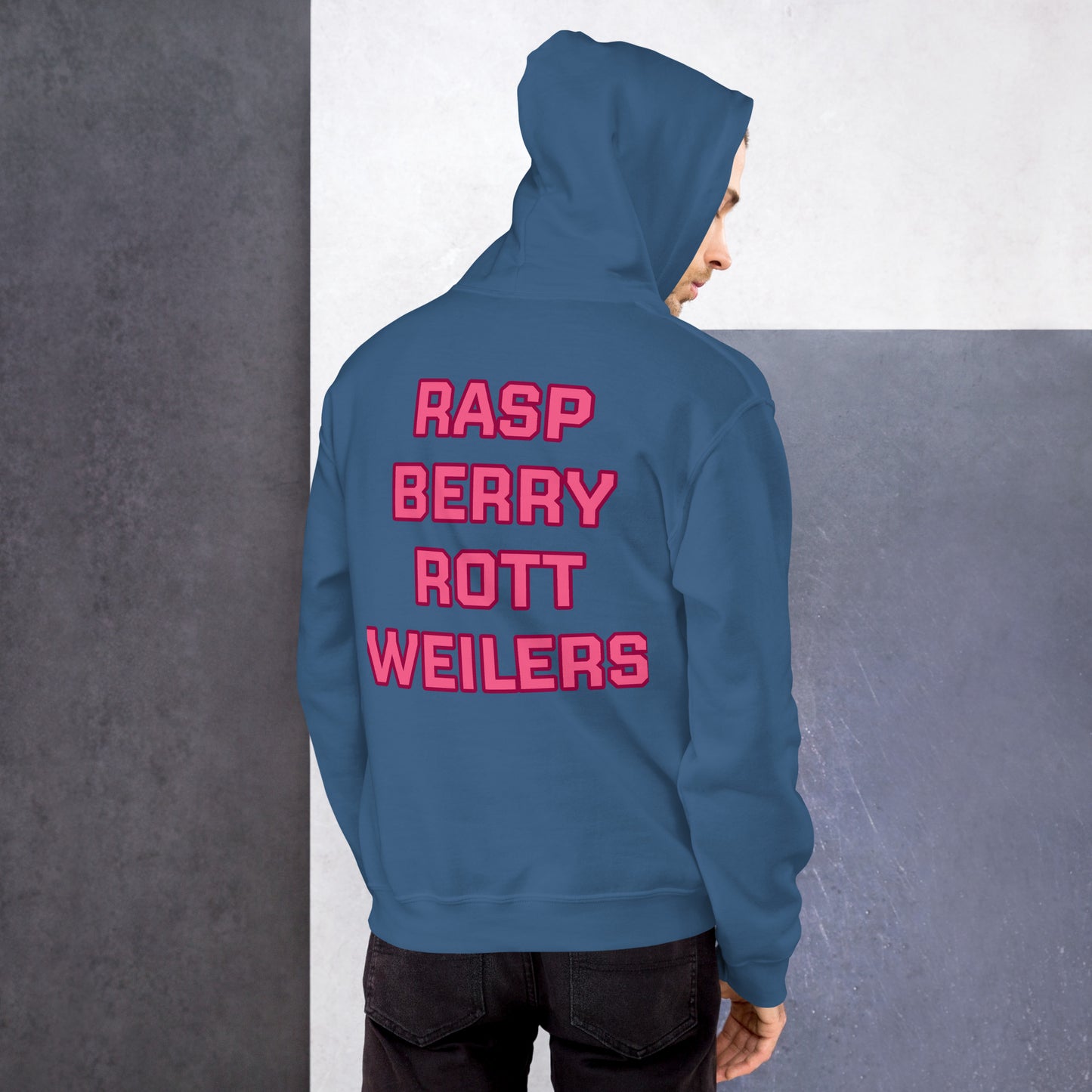 Raspberry Rottweilers Hockey Hoodie