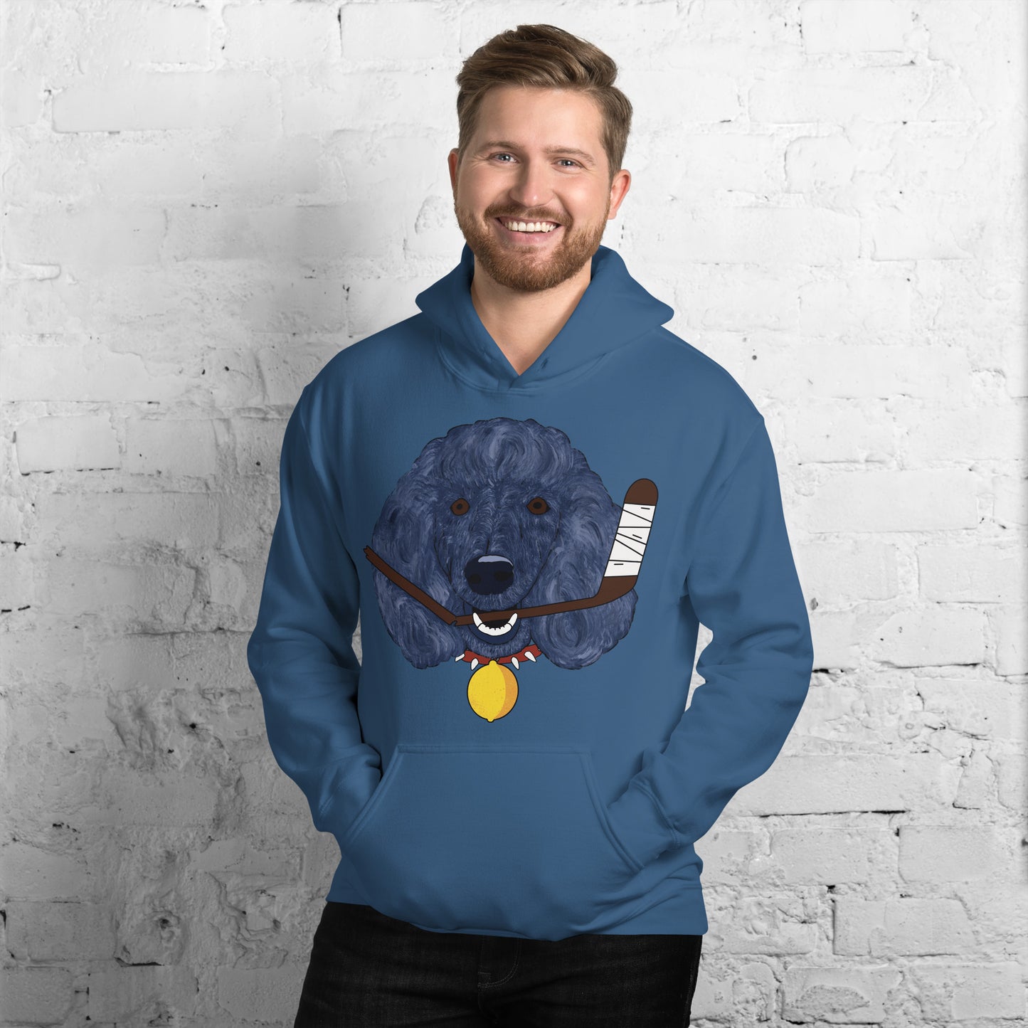 Lemon Citrus Standard Poodles Hockey Hoodie