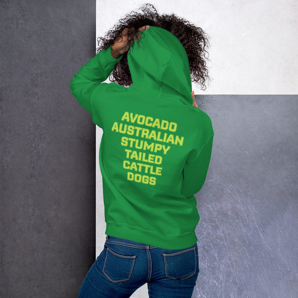 Avocado Australian Stumpy Tailed Cattle Dogs Hockey Hoodie