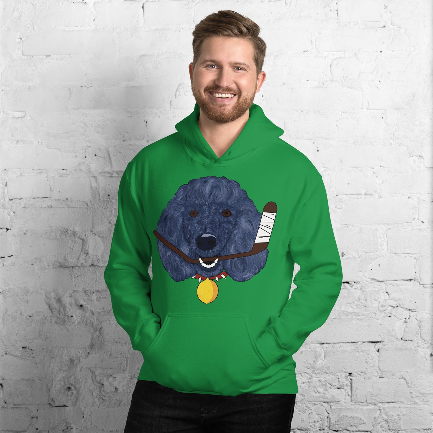 Lemon Citrus Standard Poodles Hockey Hoodie