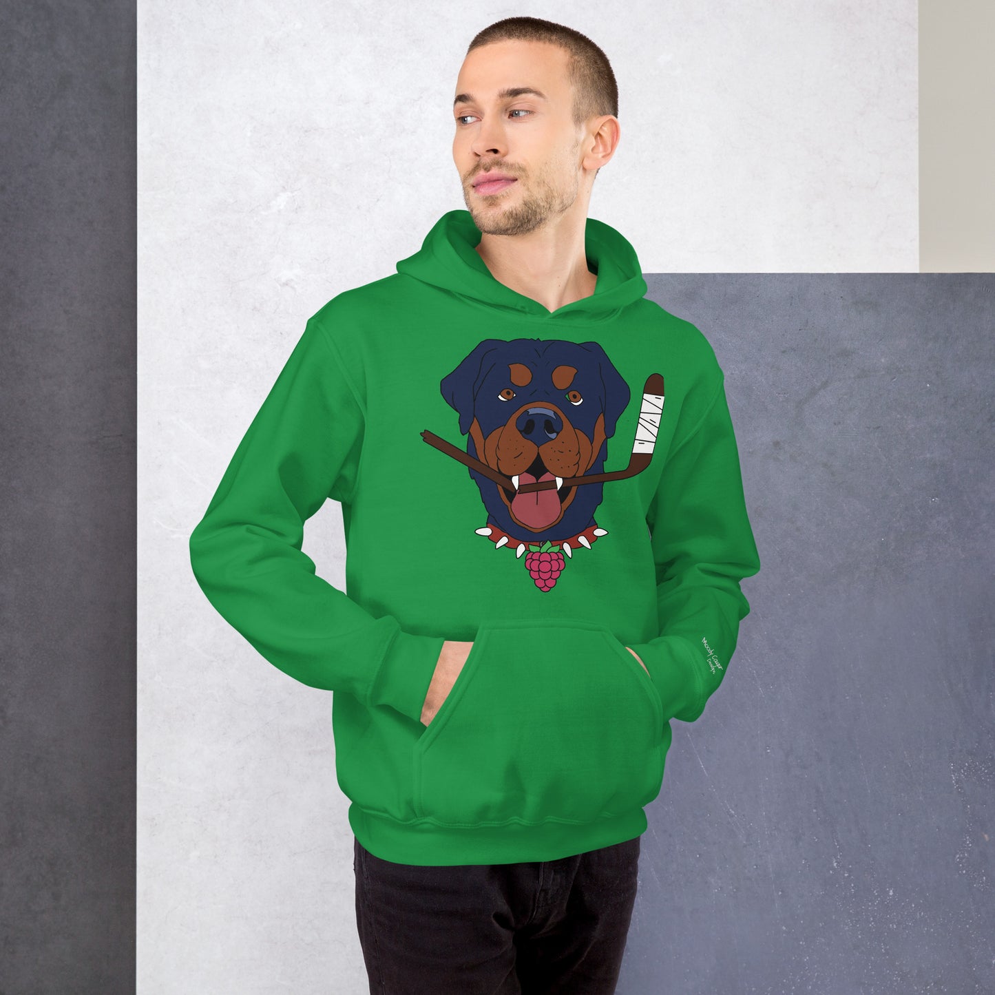 Raspberry Rottweilers Hockey Hoodie