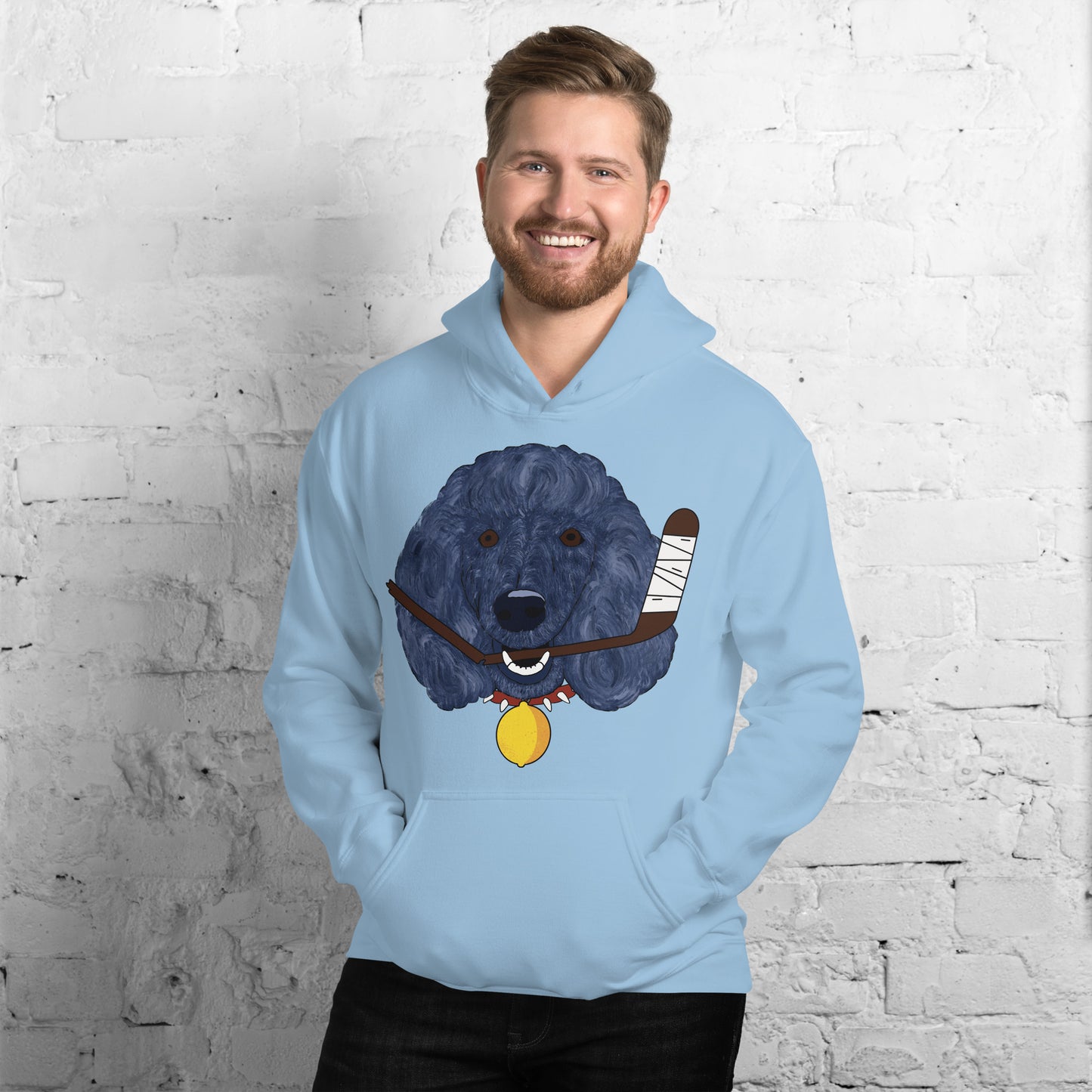 Lemon Citrus Standard Poodles Hockey Hoodie