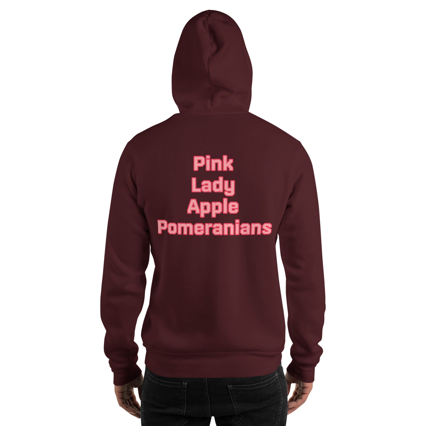 Pink Lady Apple Pomeranians Hockey Hoodie