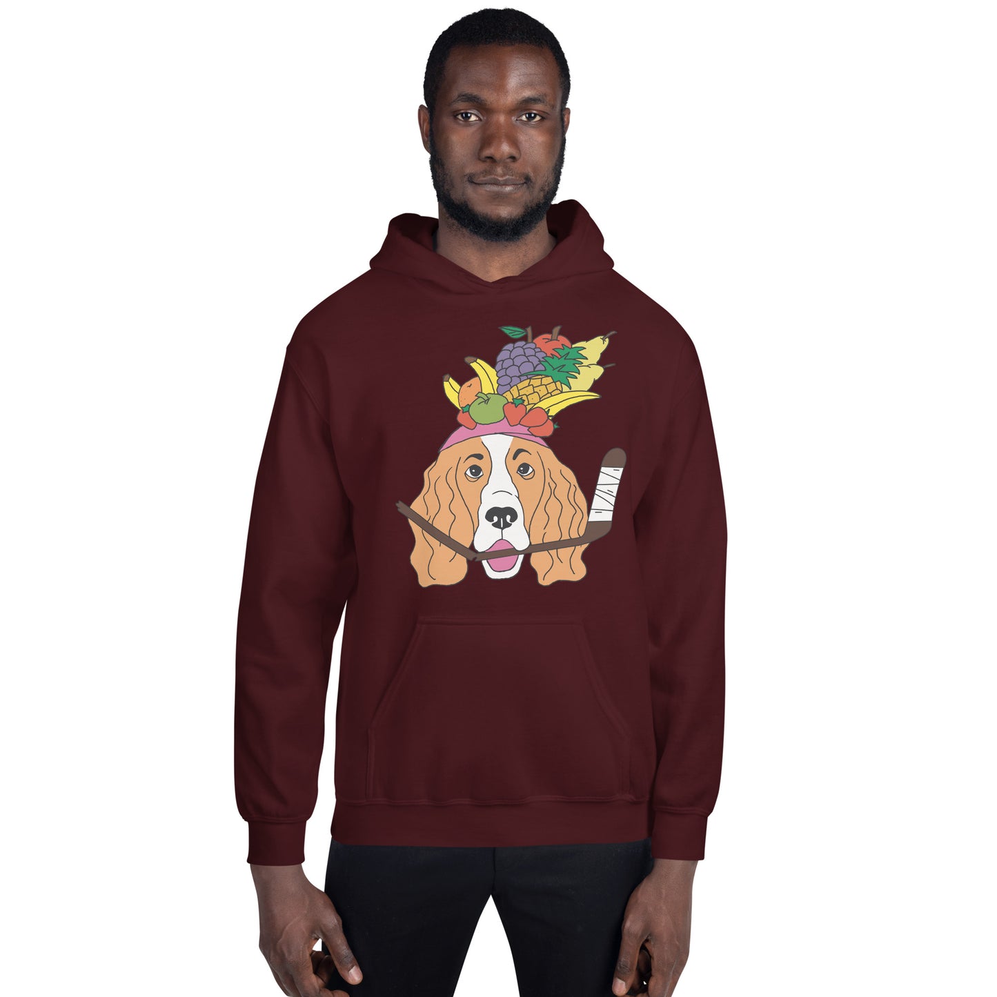 Fruit Salad French Spaniels Hockey Hoodie