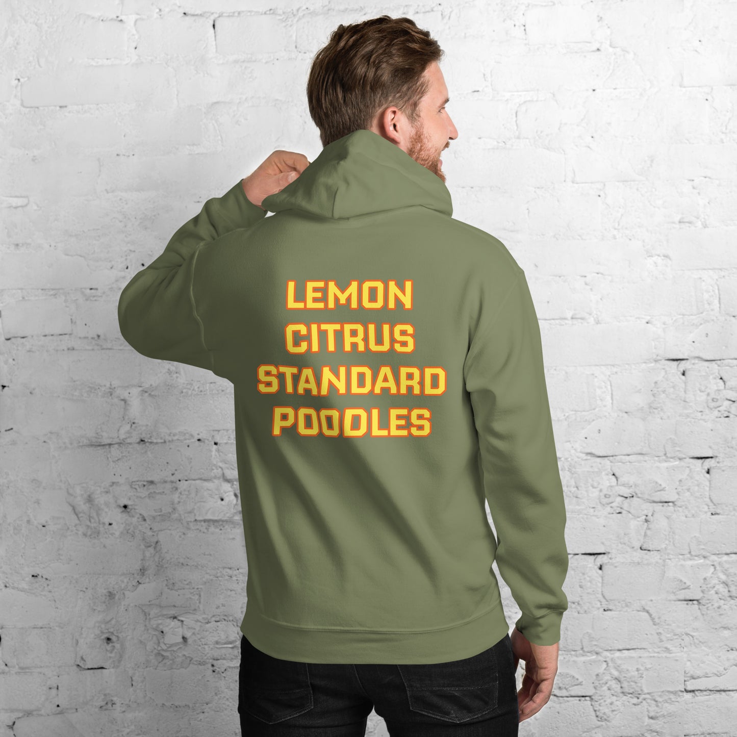 Lemon Citrus Standard Poodles Hockey Hoodie