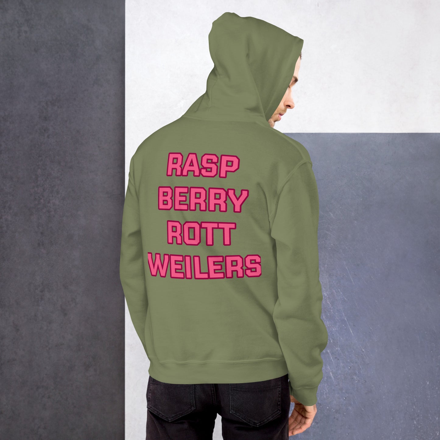 Raspberry Rottweilers Hockey Hoodie