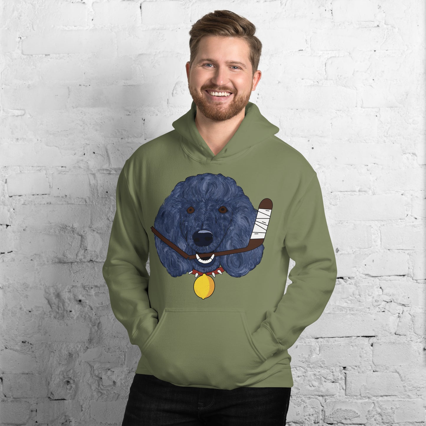 Lemon Citrus Standard Poodles Hockey Hoodie