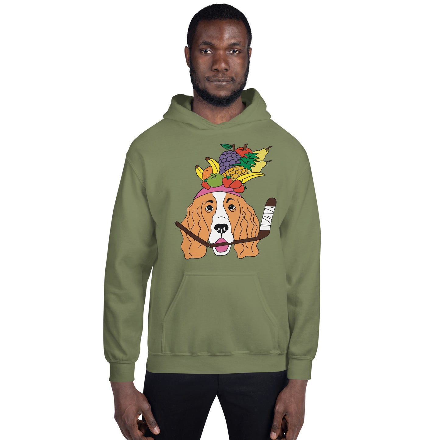 Fruit Salad French Spaniels Hockey Hoodie