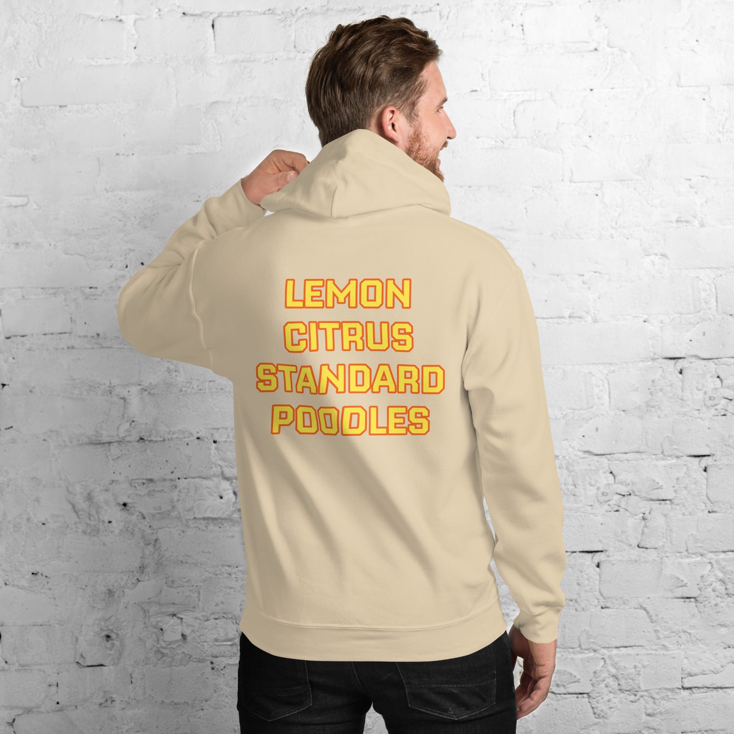 Lemon Citrus Standard Poodles Hockey Hoodie