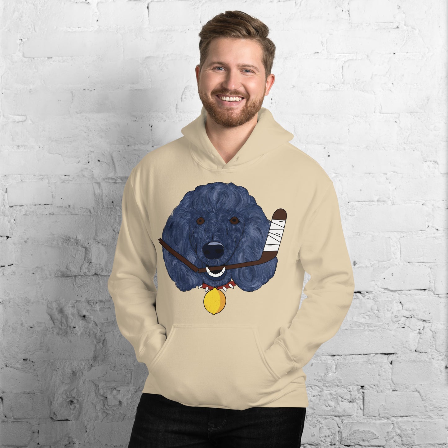 Lemon Citrus Standard Poodles Hockey Hoodie