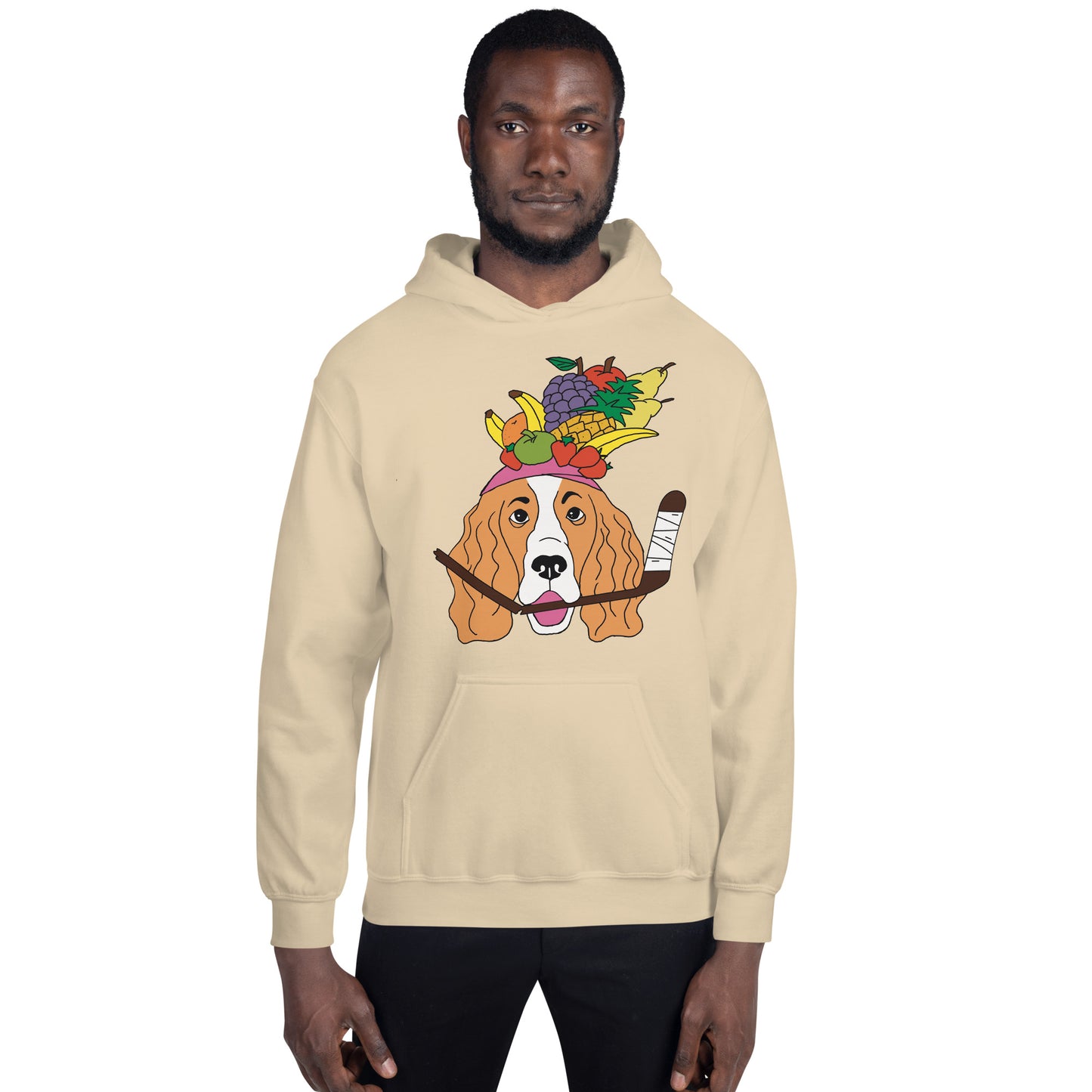 Fruit Salad French Spaniels Hockey Hoodie