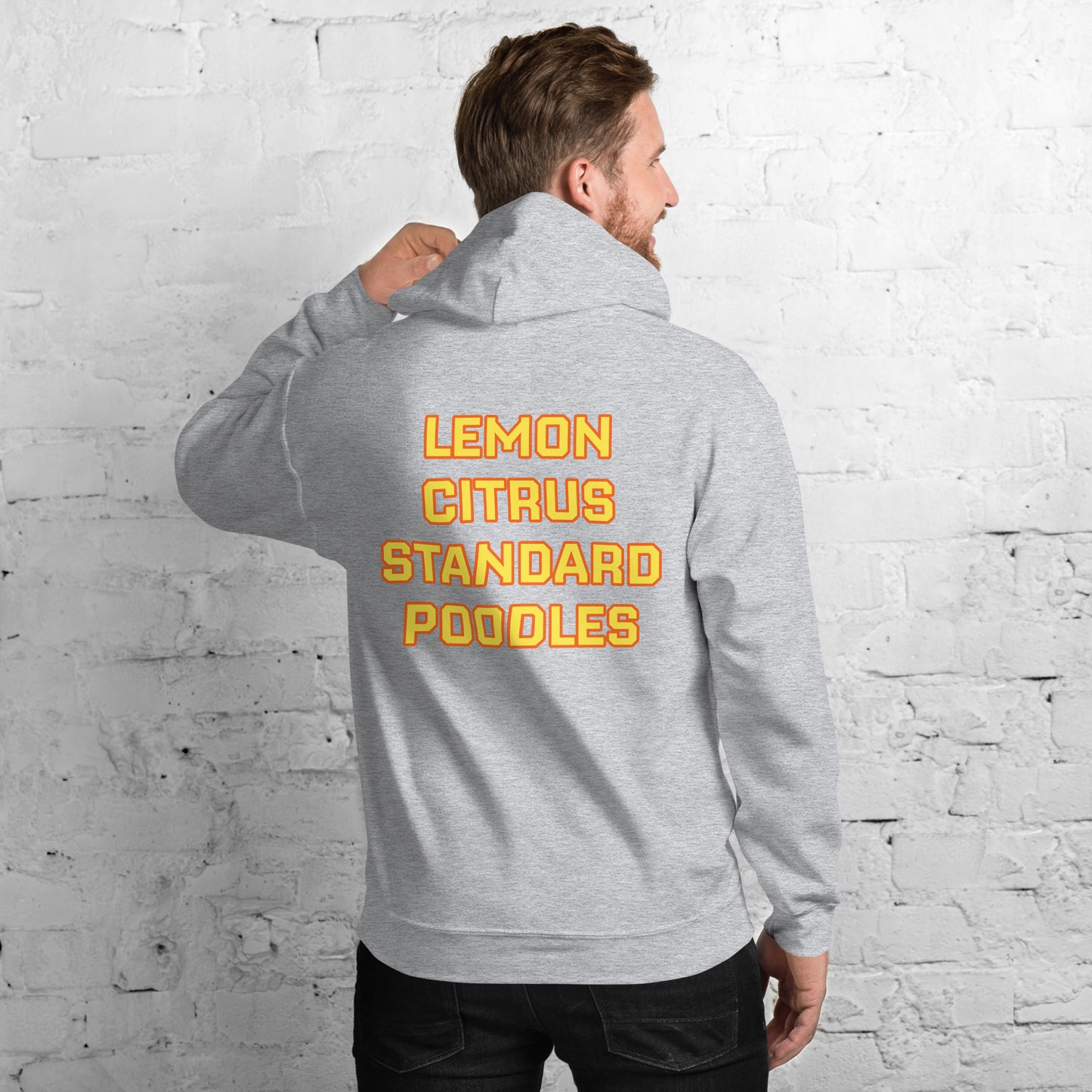 Lemon Citrus Standard Poodles Hockey Hoodie