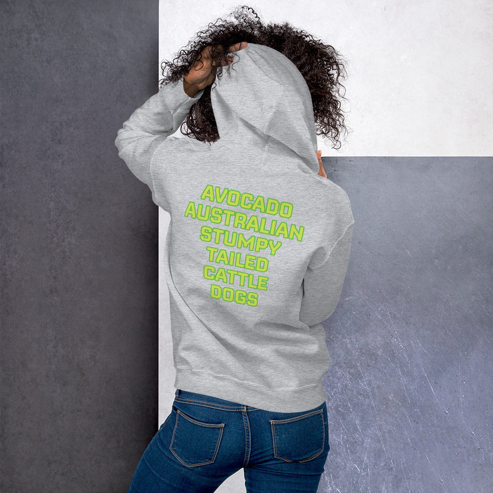 Avocado Australian Stumpy Tailed Cattle Dogs Hockey Hoodie