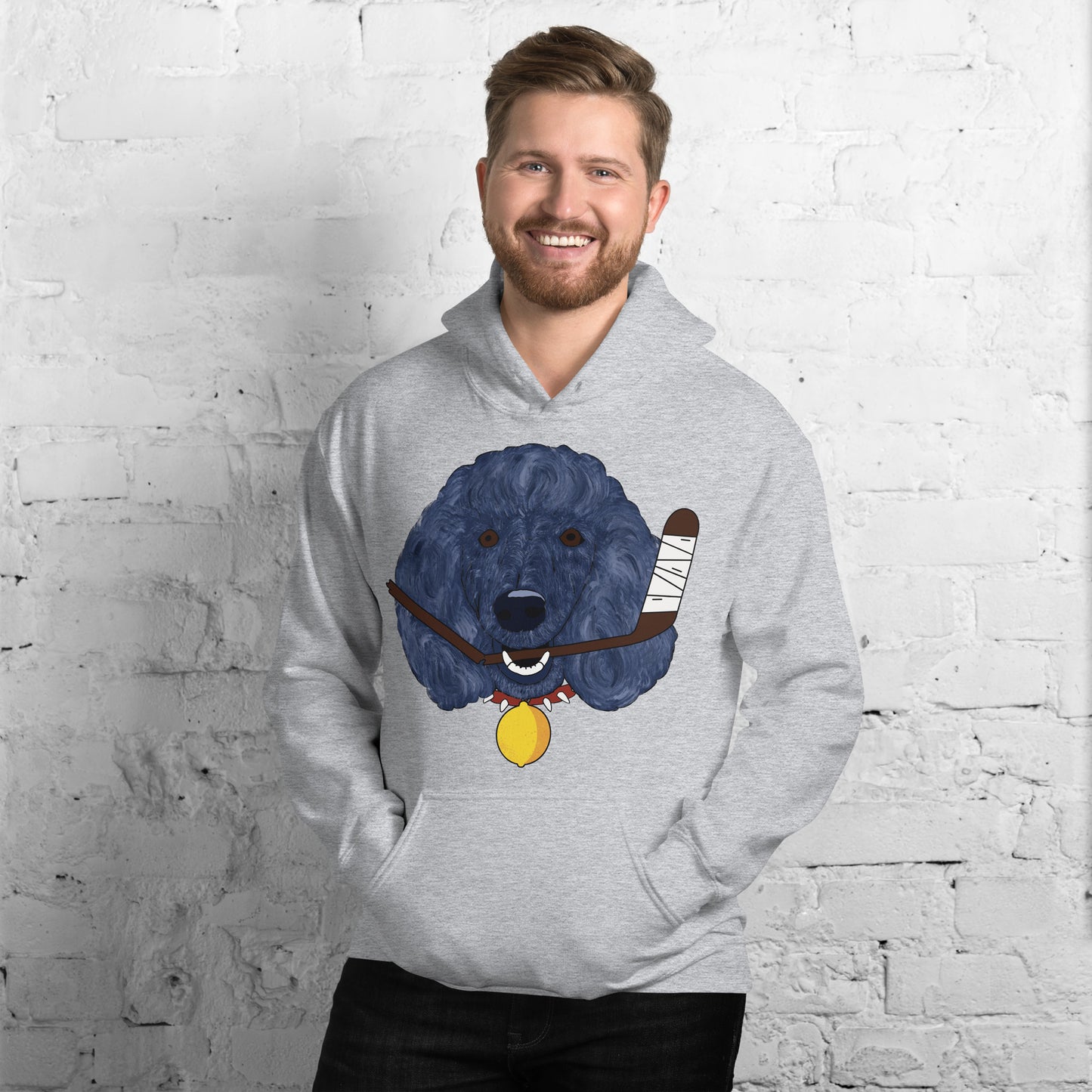 Lemon Citrus Standard Poodles Hockey Hoodie