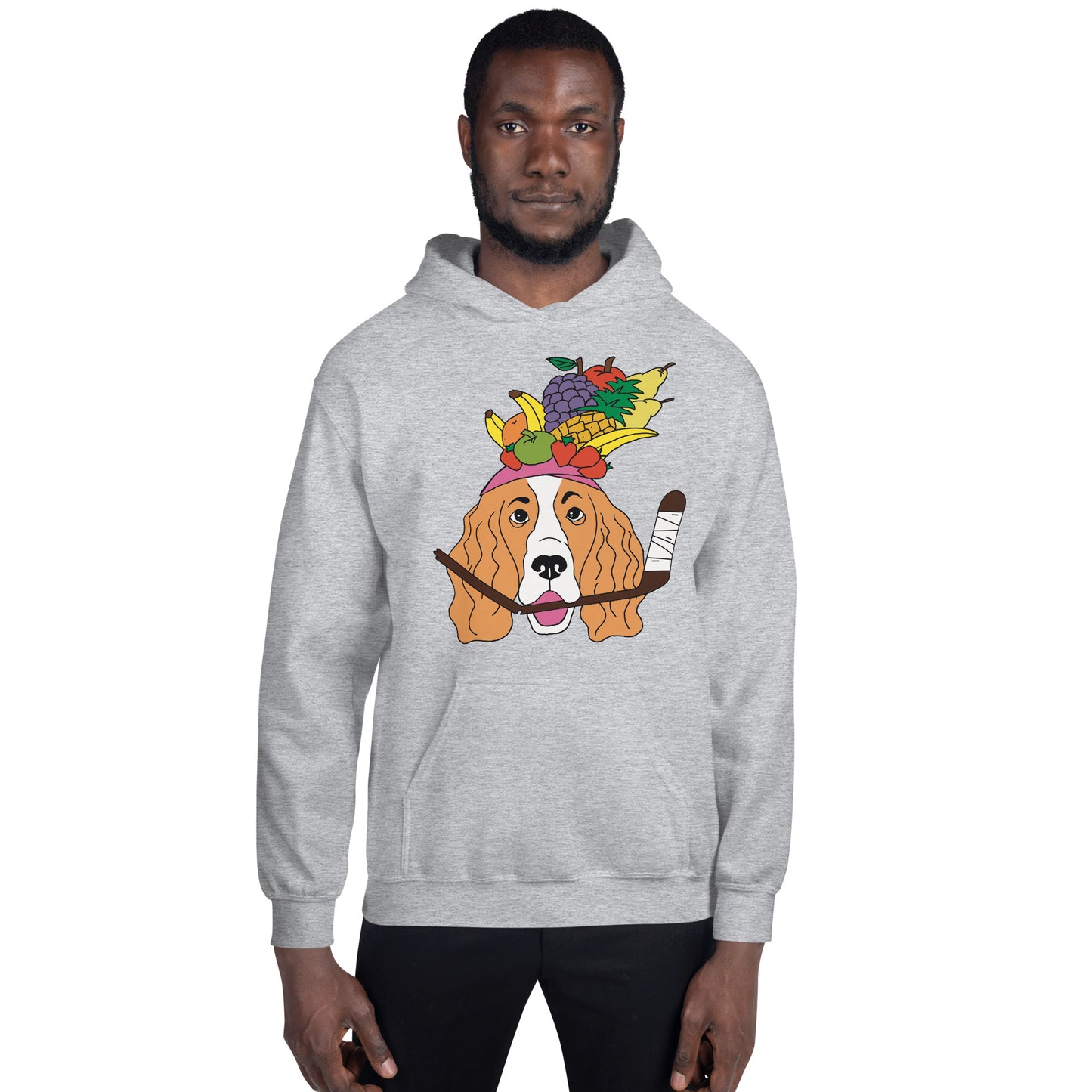 Fruit Salad French Spaniels Hockey Hoodie