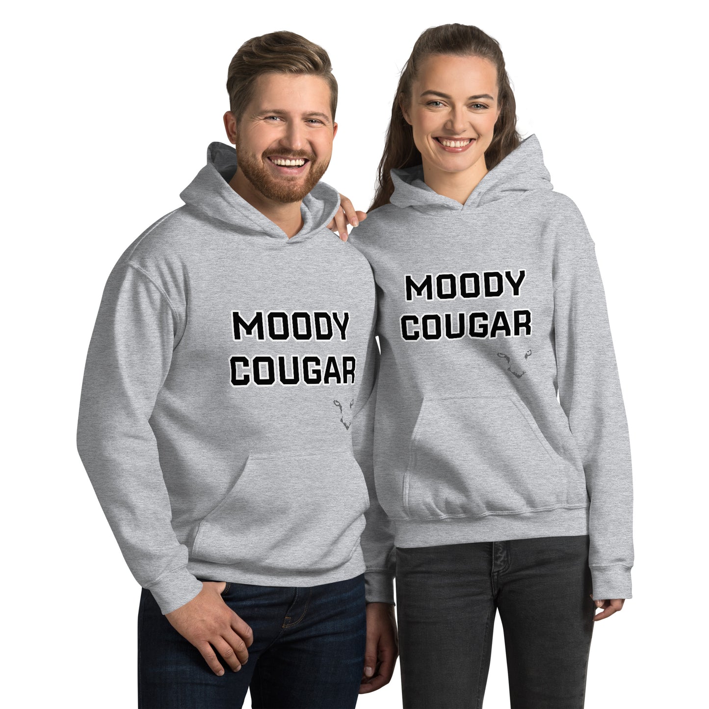 Moody Cougar Bold Text Signature Hoodie