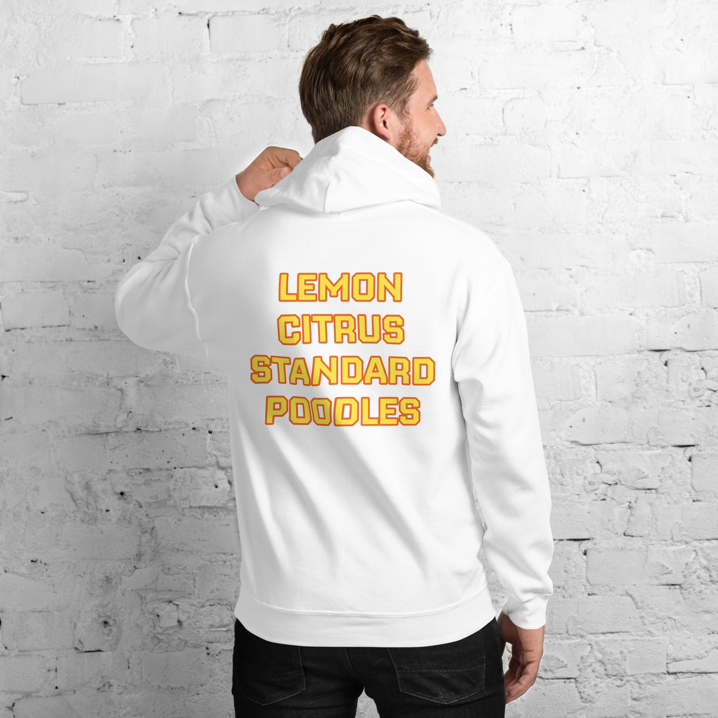 Lemon Citrus Standard Poodles Hockey Hoodie