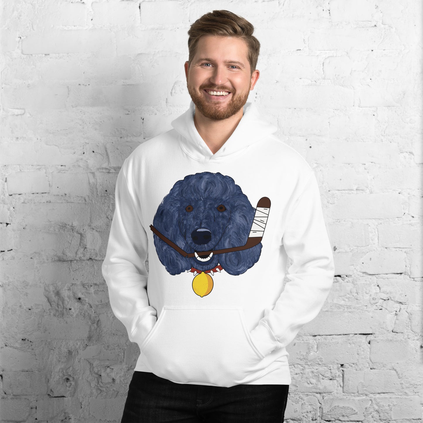 Lemon Citrus Standard Poodles Hockey Hoodie