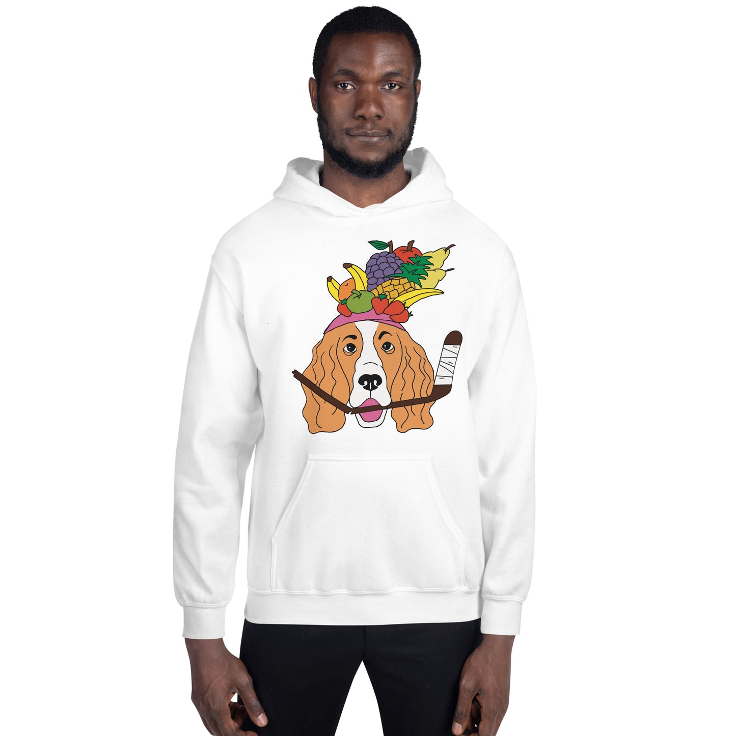 Fruit Salad French Spaniels Hockey Hoodie