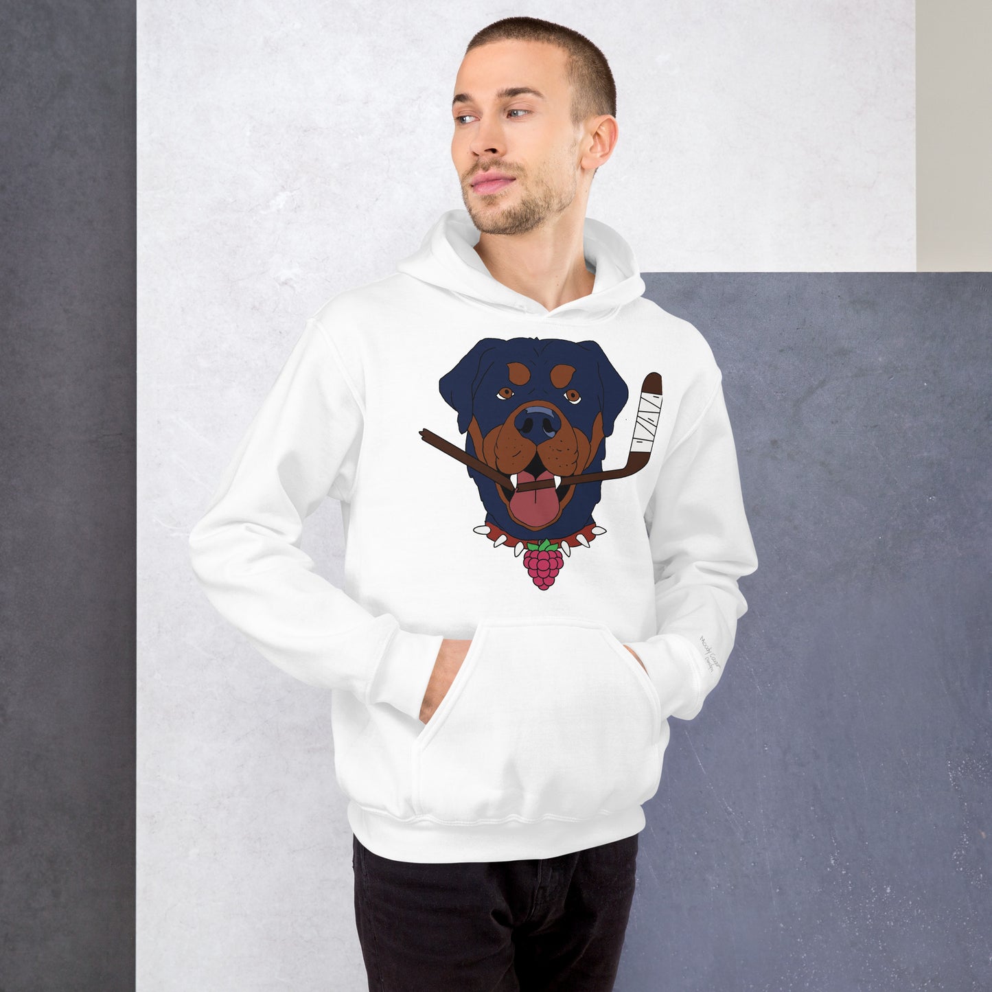 Raspberry Rottweilers Hockey Hoodie