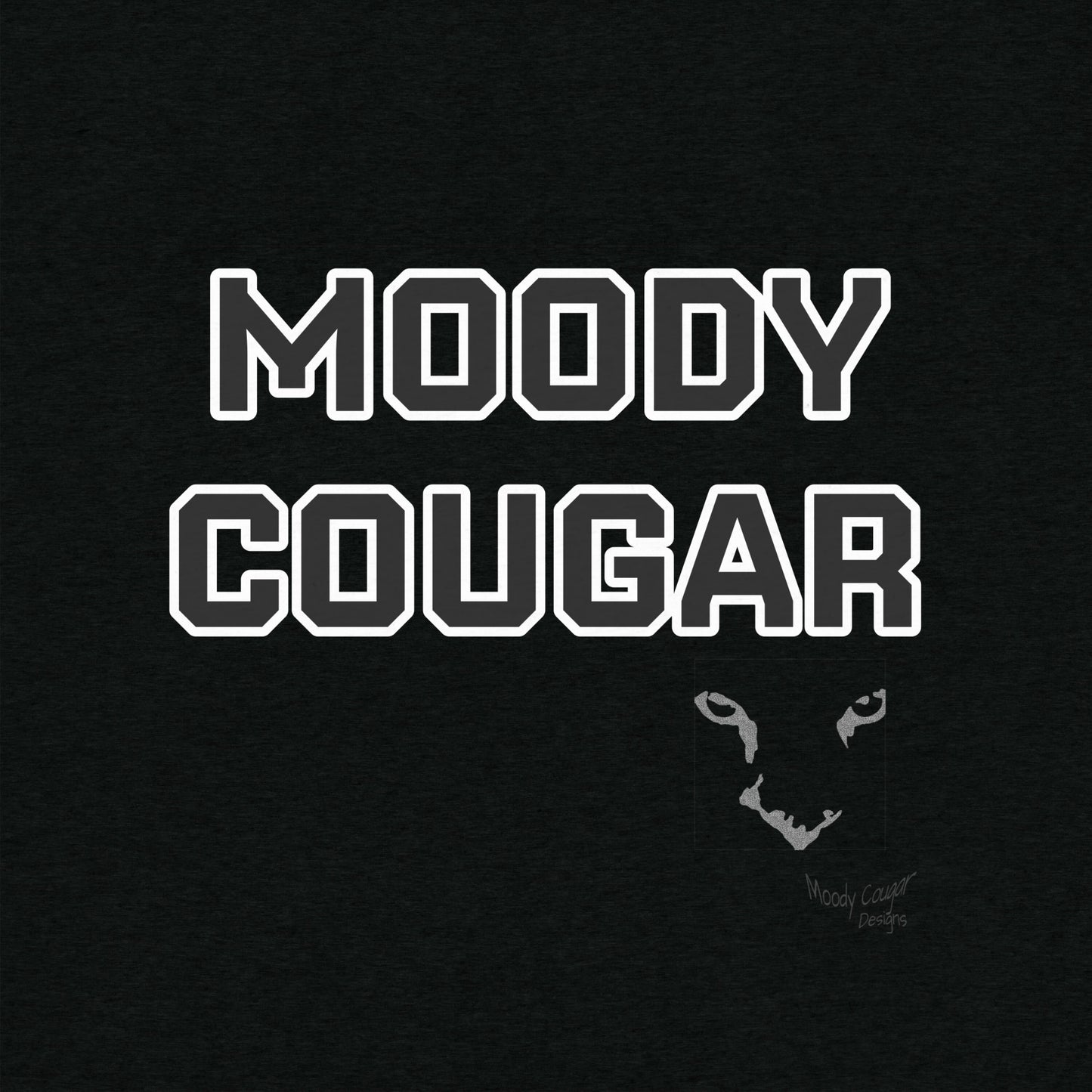 Moody Cougar Bold Text Signature T-Shirt